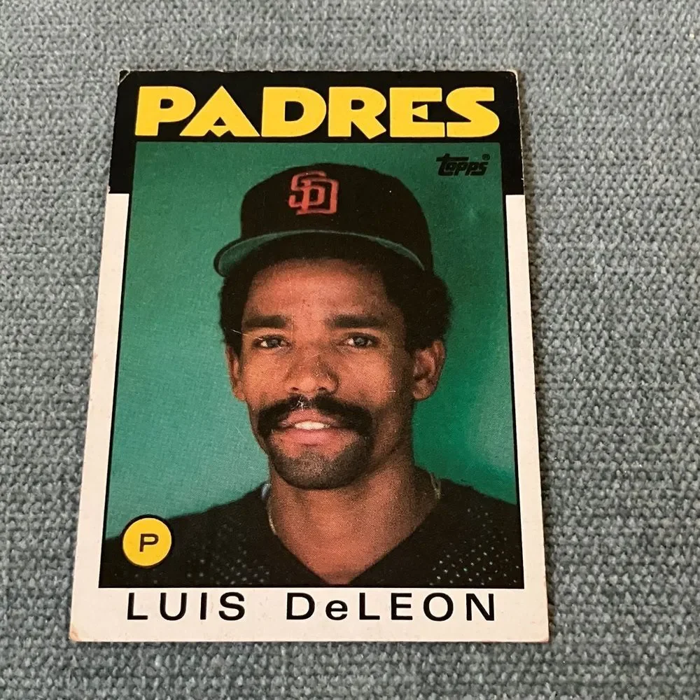 1986 Topps San Diego Padres Baseball Card Trading Card